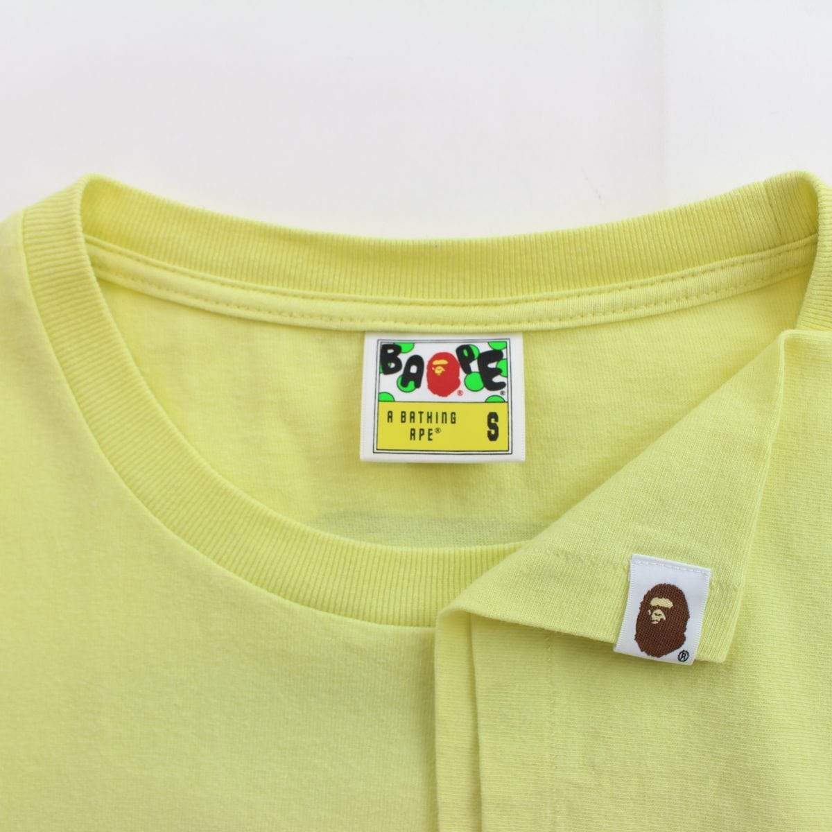 Bape A bathing Ape Logo Tee Yellow - SaruGeneral