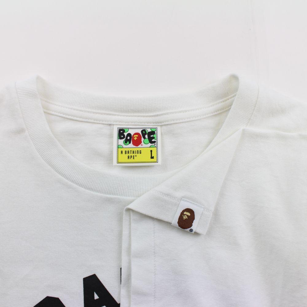 Bape 1st Yellow Camo College Logo Tee White - L - SaruGeneral