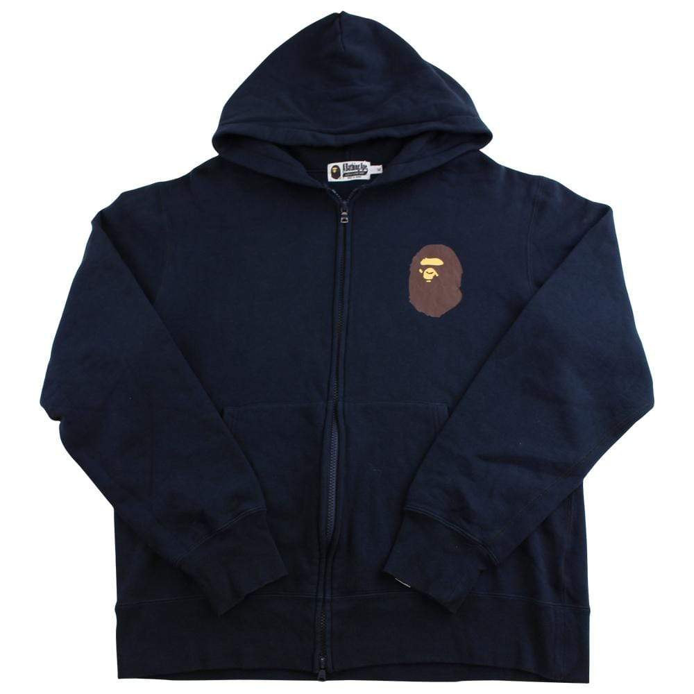bape big ape logo full zip black - SaruGeneral