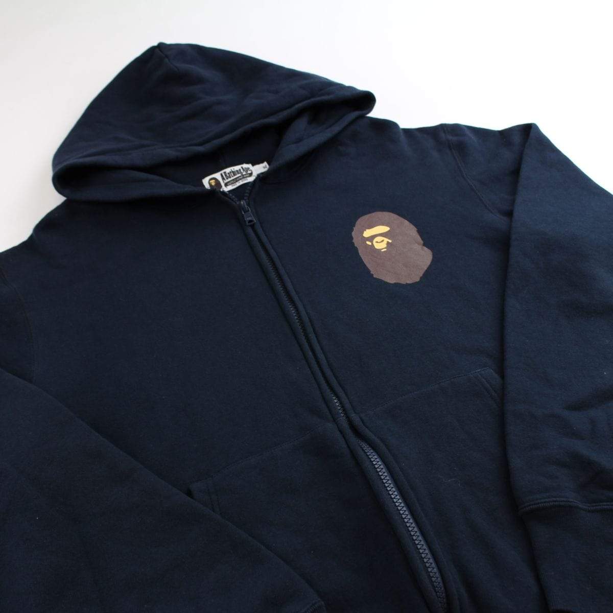 bape big ape logo full zip black - SaruGeneral