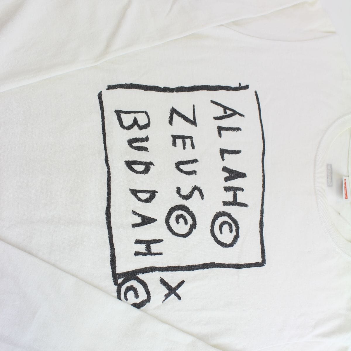 supreme x basquiat allah zeus ls white - SaruGeneral