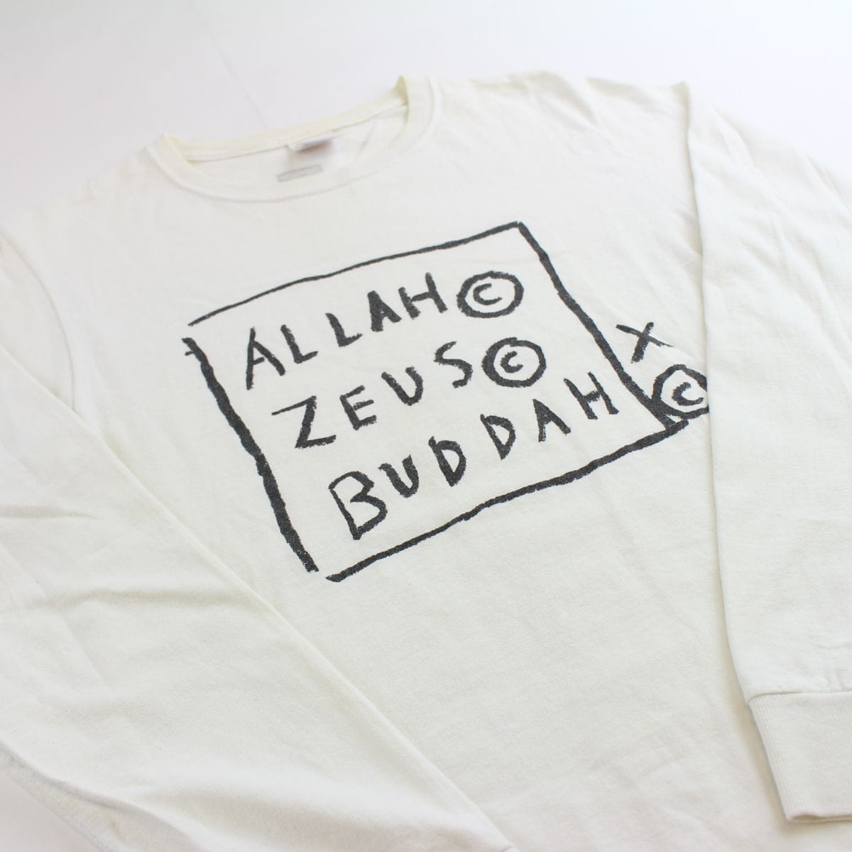 supreme x basquiat allah zeus ls white - SaruGeneral