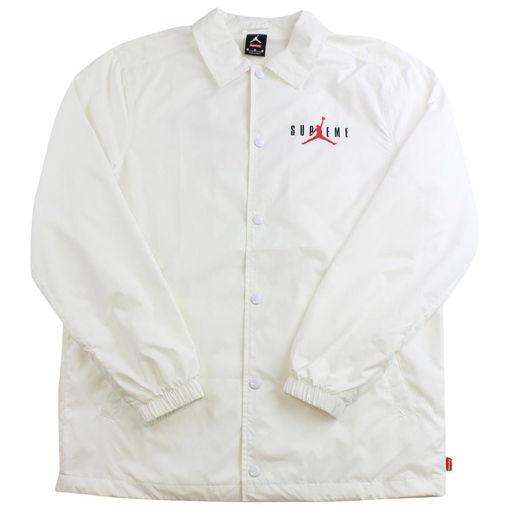 supreme x jordan coach jacket white 2015 - SaruGeneral