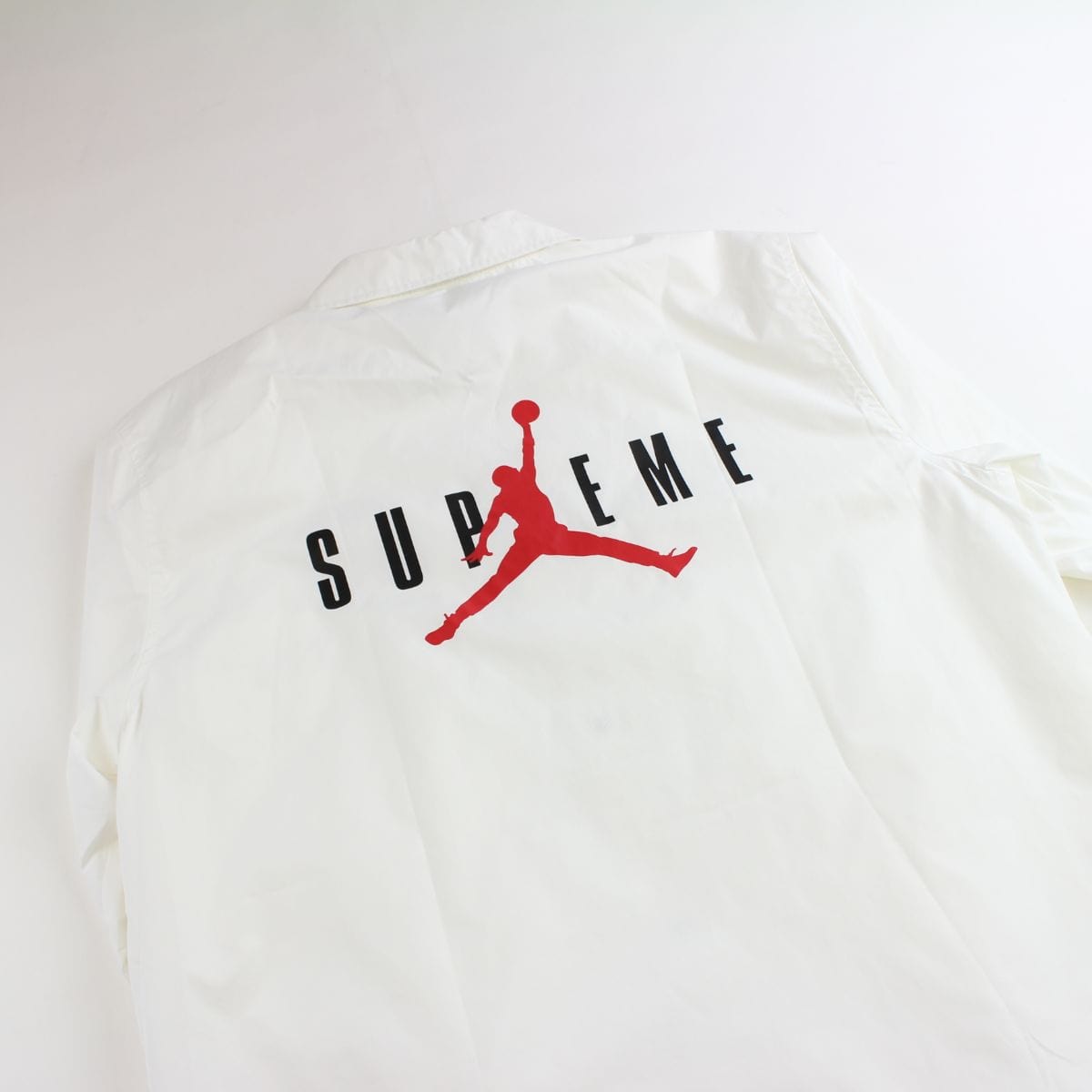 supreme x jordan coach jacket white 2015 - SaruGeneral