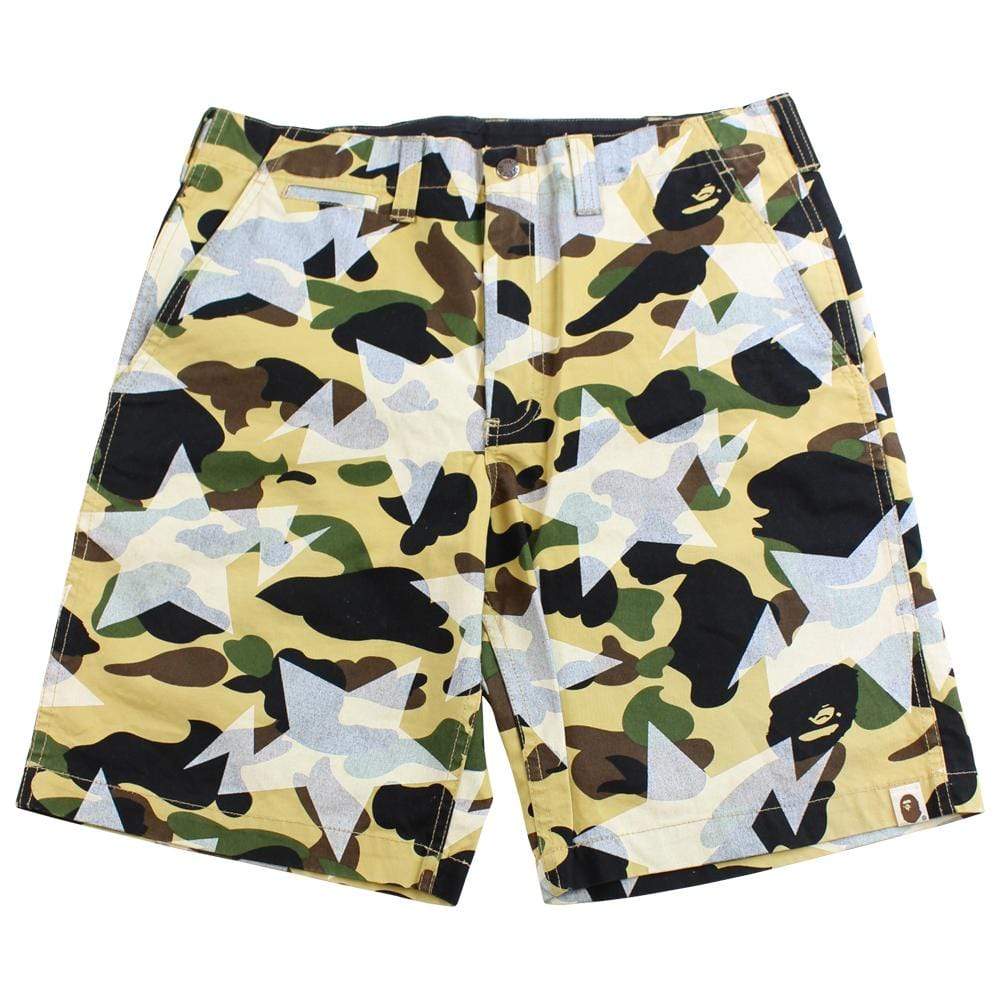 bape bapesta 1st yellow camo shorts - SaruGeneral
