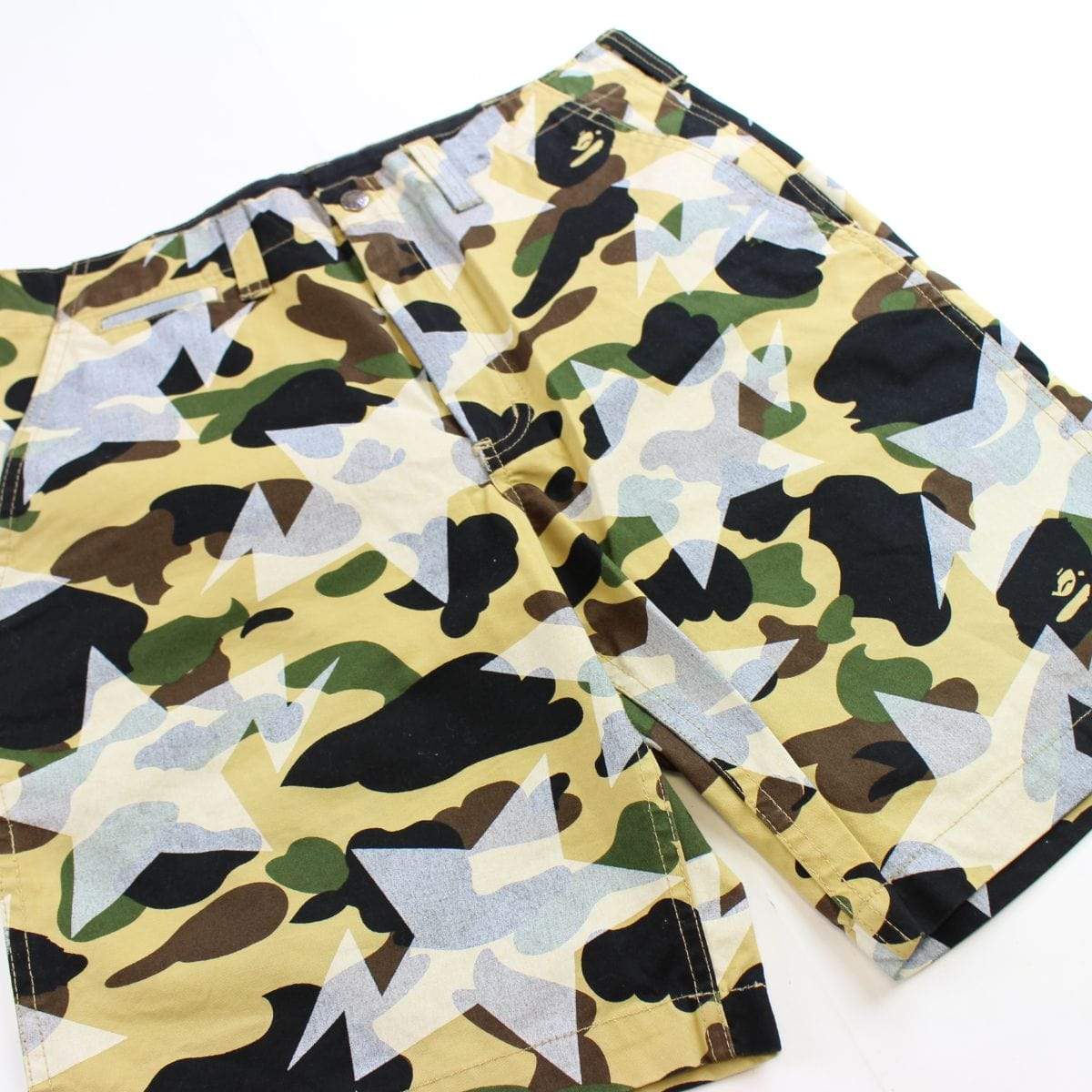 bape bapesta 1st yellow camo shorts - SaruGeneral