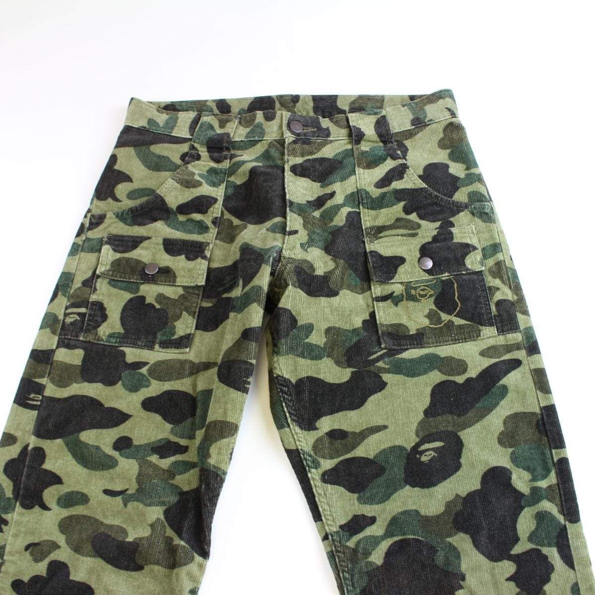 bape 1st green camo corduroy pants - SaruGeneral