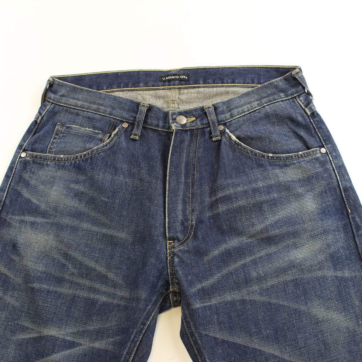bape asnka text jeans - SaruGeneral