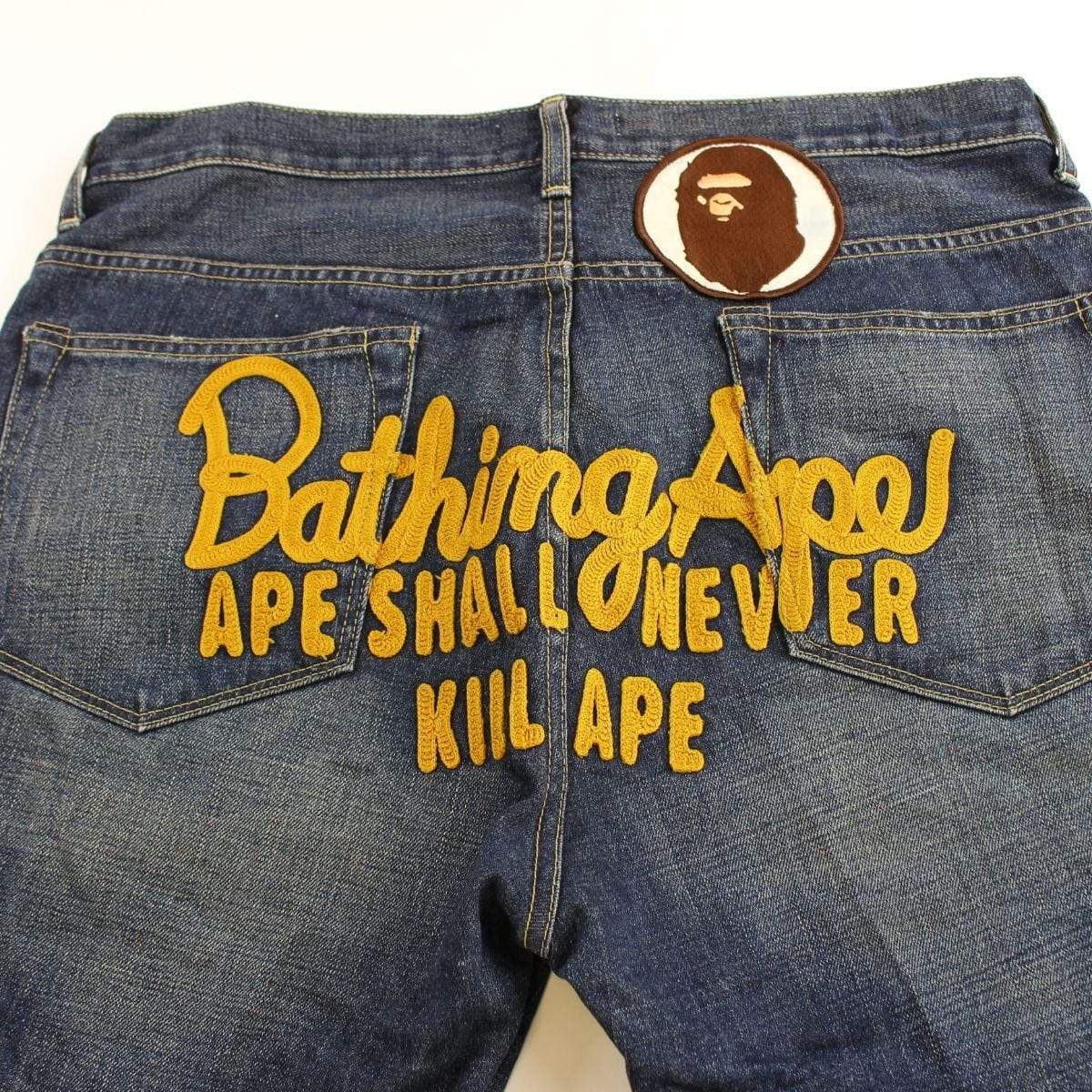 bape asnka denim shorts - SaruGeneral