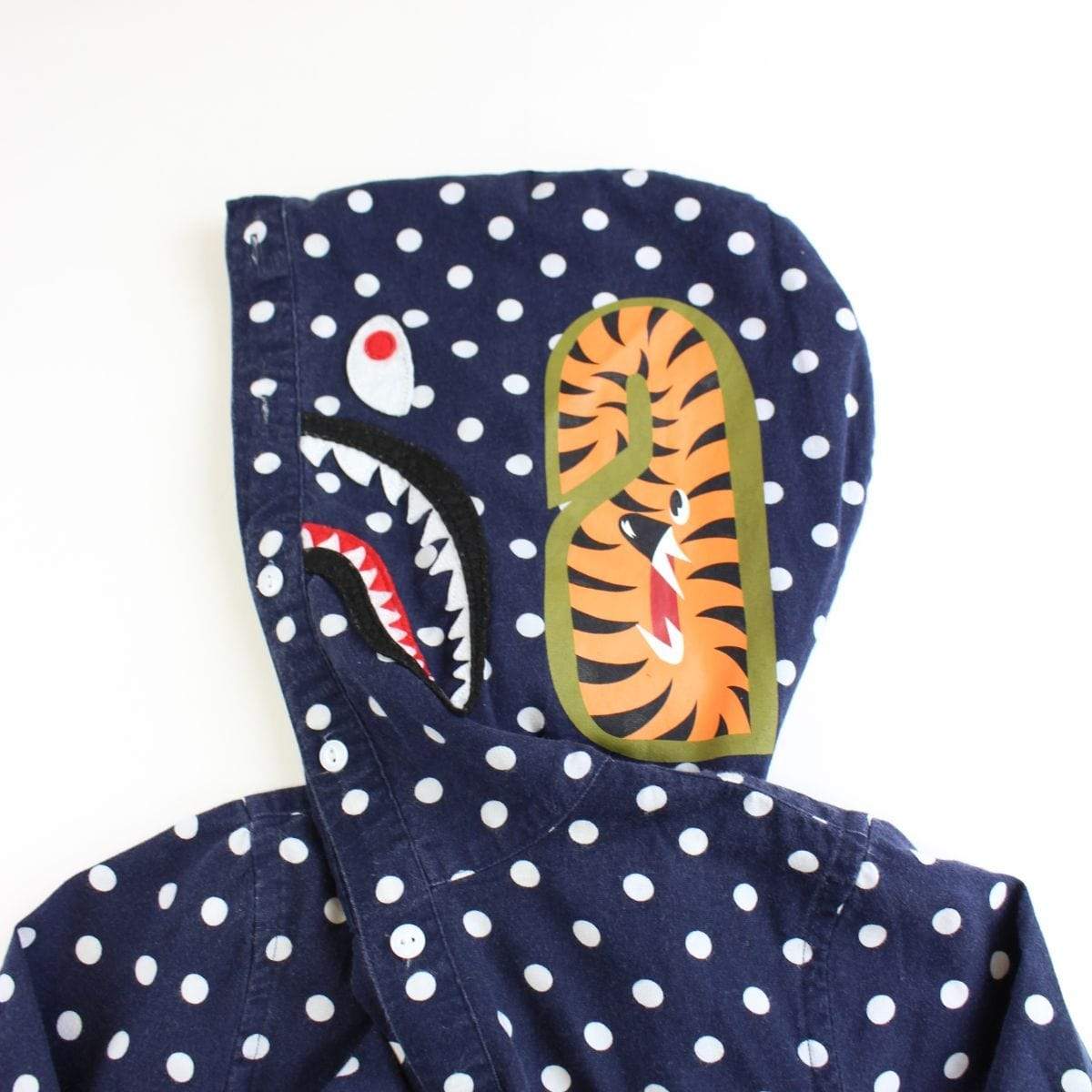 bape polka dot shark button up - SaruGeneral