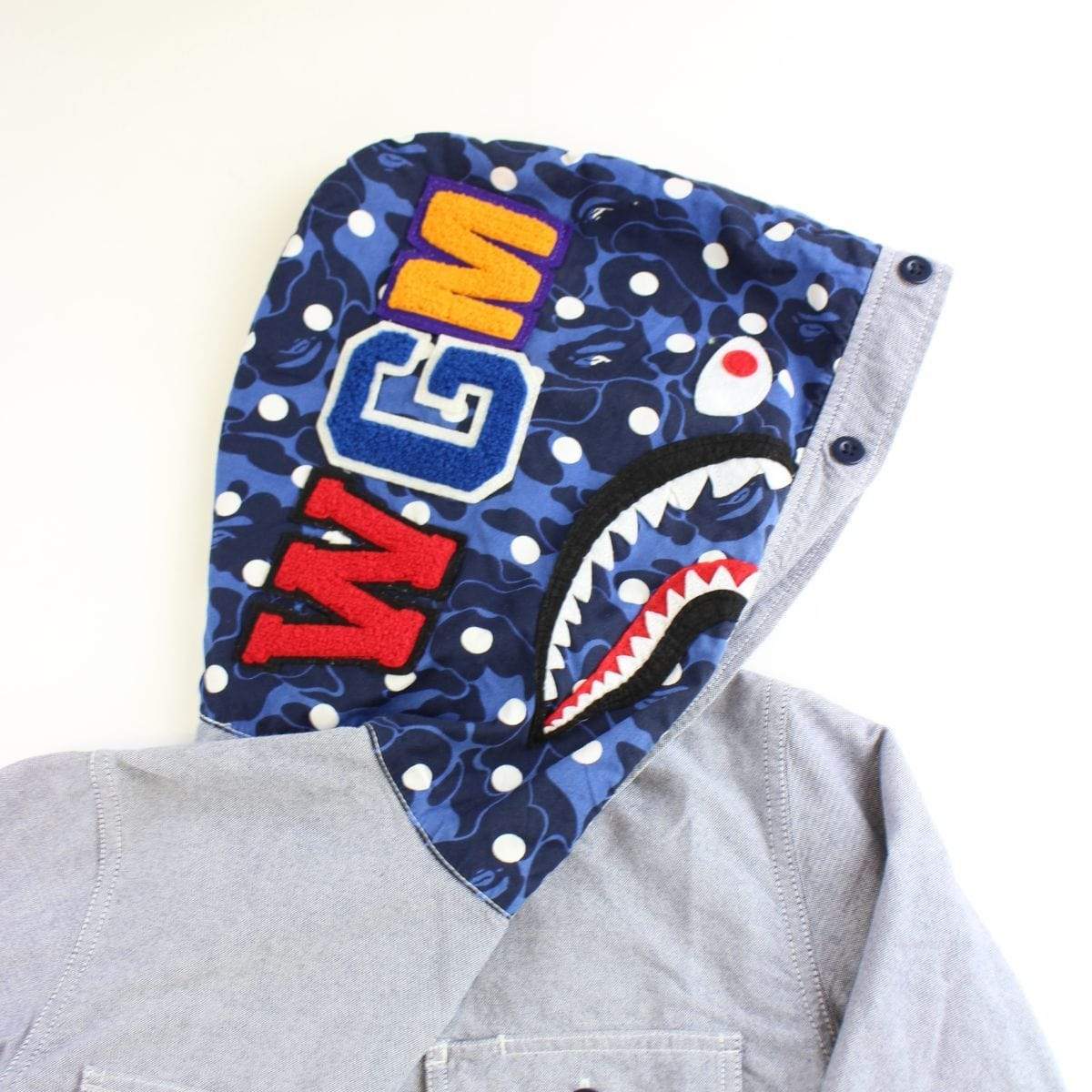 bape polka shark shirt - SaruGeneral