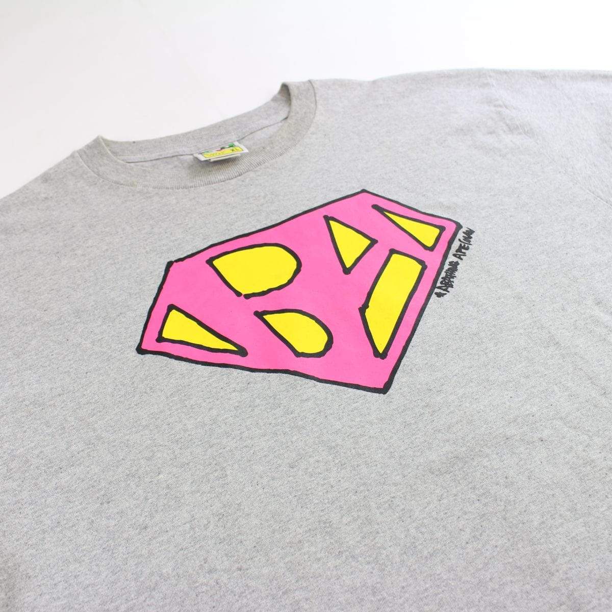 bape BA pink yellow tee grey - SaruGeneral