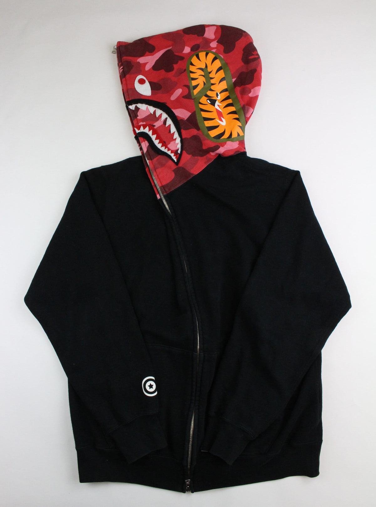 Bape Red Camo Full Face Shark Black - SaruGeneral