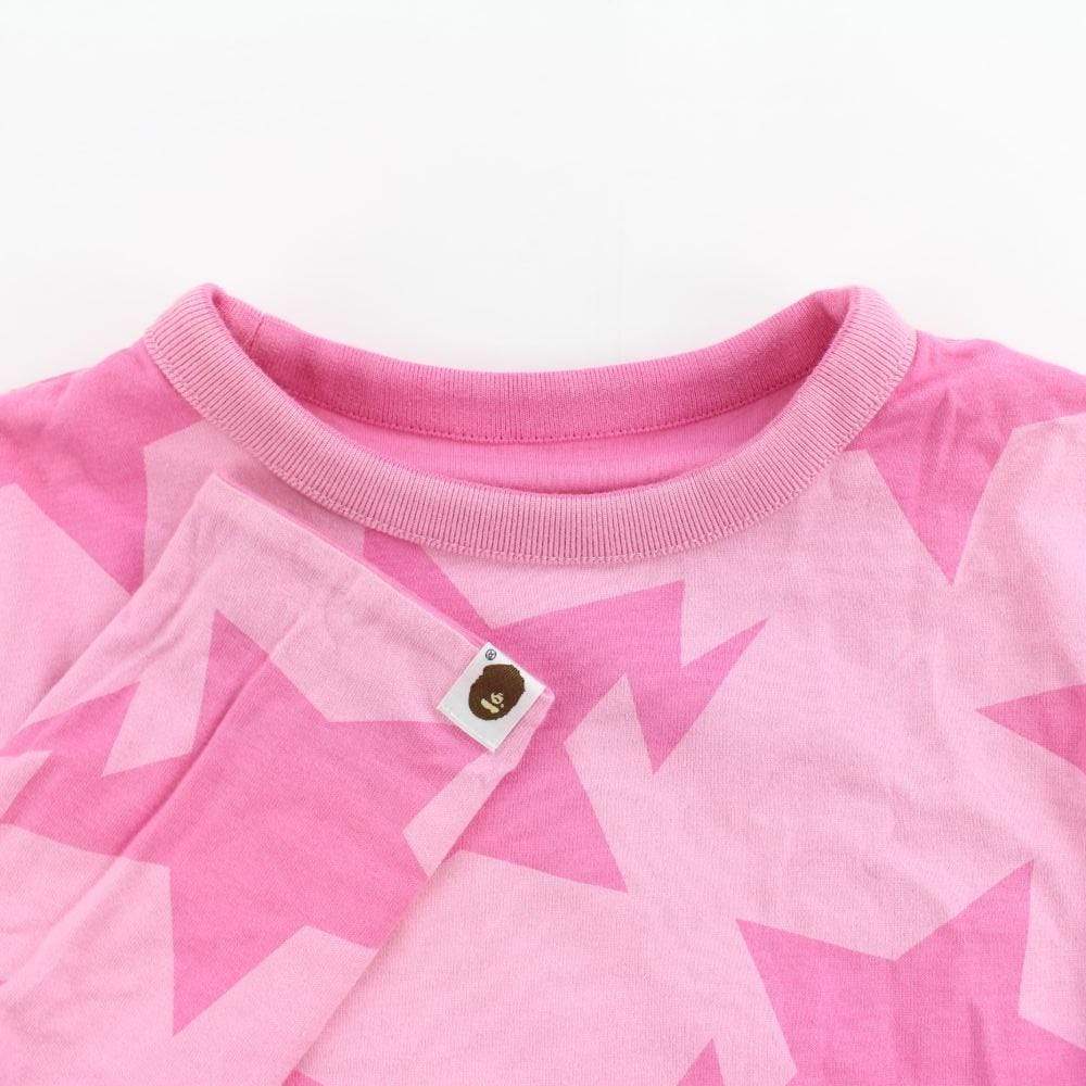 Bape Bapesta Allover Print Reversible LS Pink - SaruGeneral