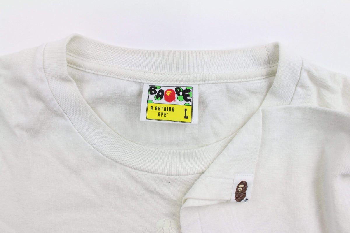 Bape Space Camo Shark Face Tee White - SaruGeneral