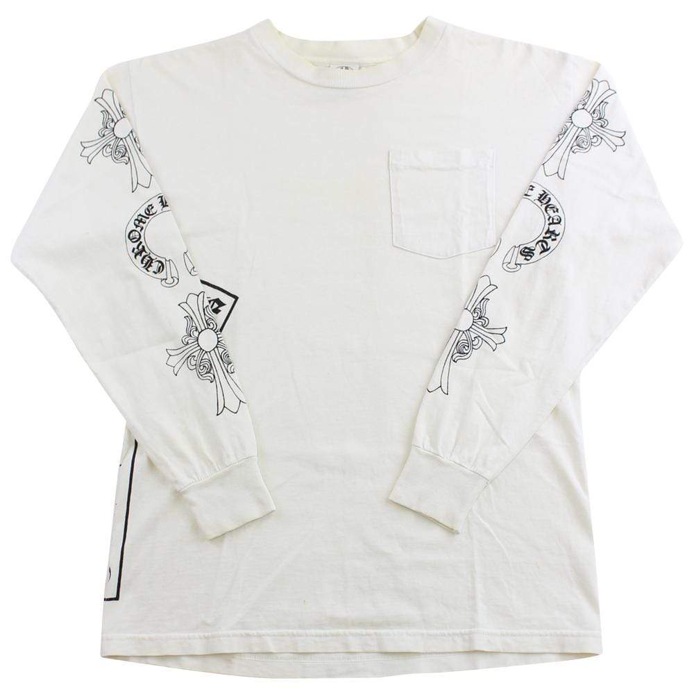 chrome hearts pocket cross ls white - SaruGeneral