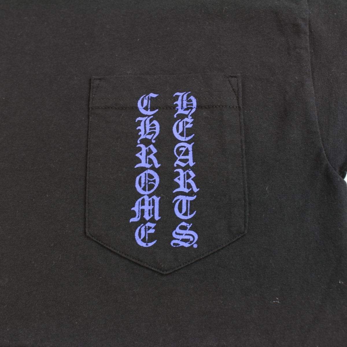 chrome hearts blue side star pocket tee black - SaruGeneral