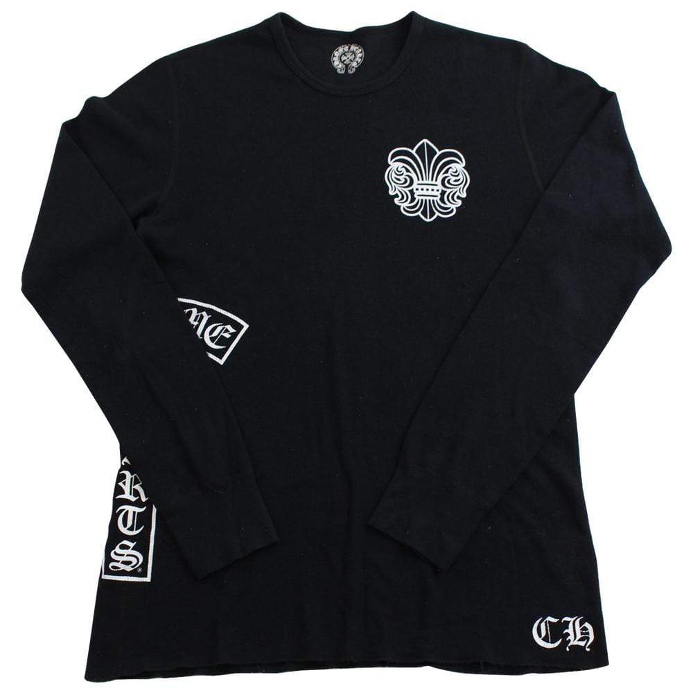 chrome hearts side logo waffle ls black - SaruGeneral