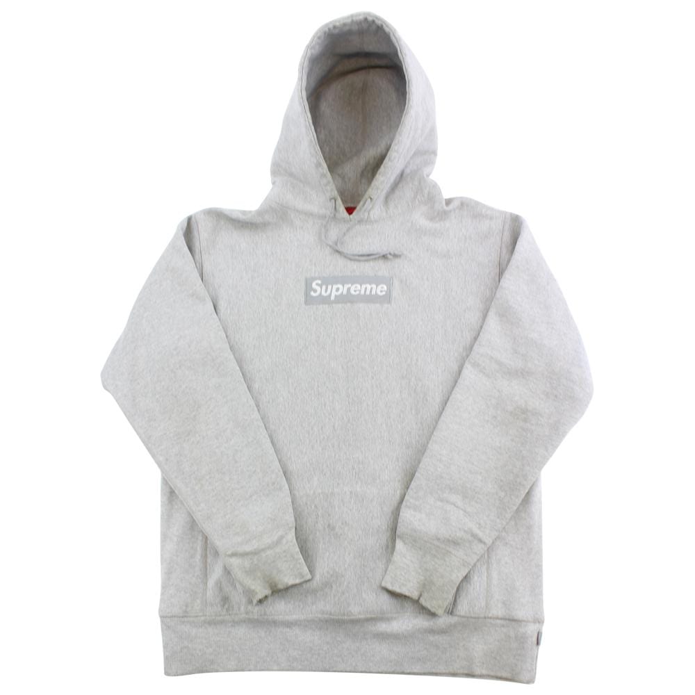 Supreme Grey on Grey Box Logo Hoodie - SaruGeneral