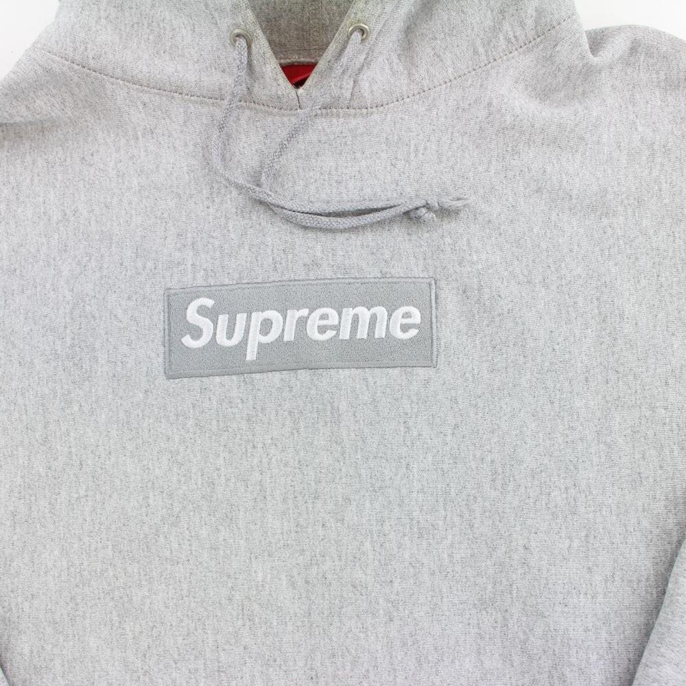 Supreme Grey on Grey Box Logo Hoodie - SaruGeneral