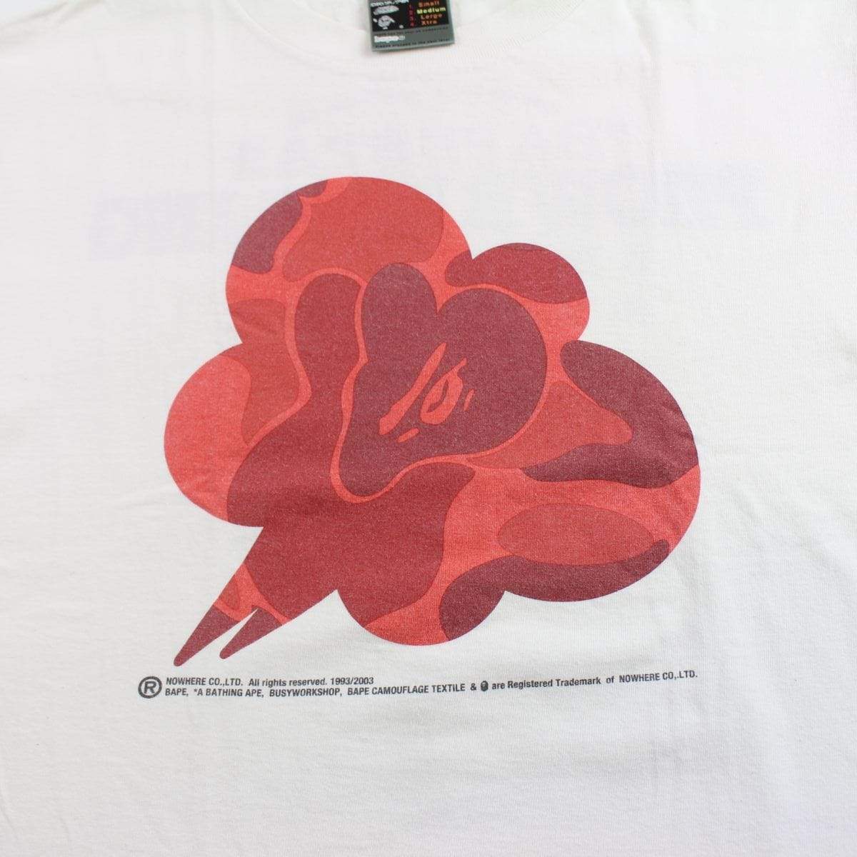 bape red camo pro wrestling tee white - SaruGeneral