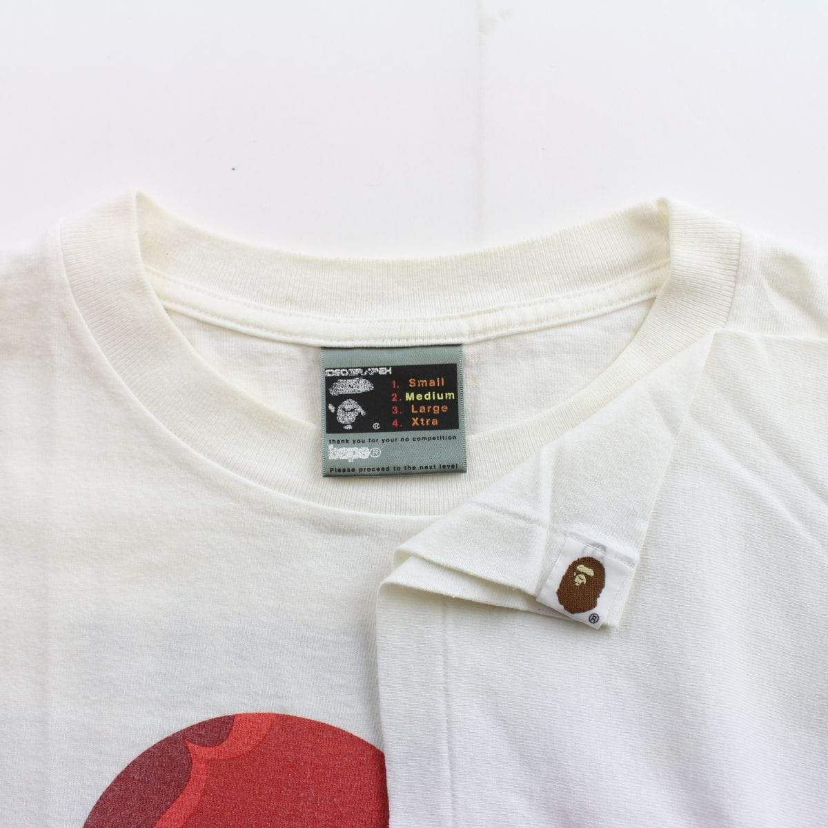 bape red camo pro wrestling tee white - SaruGeneral