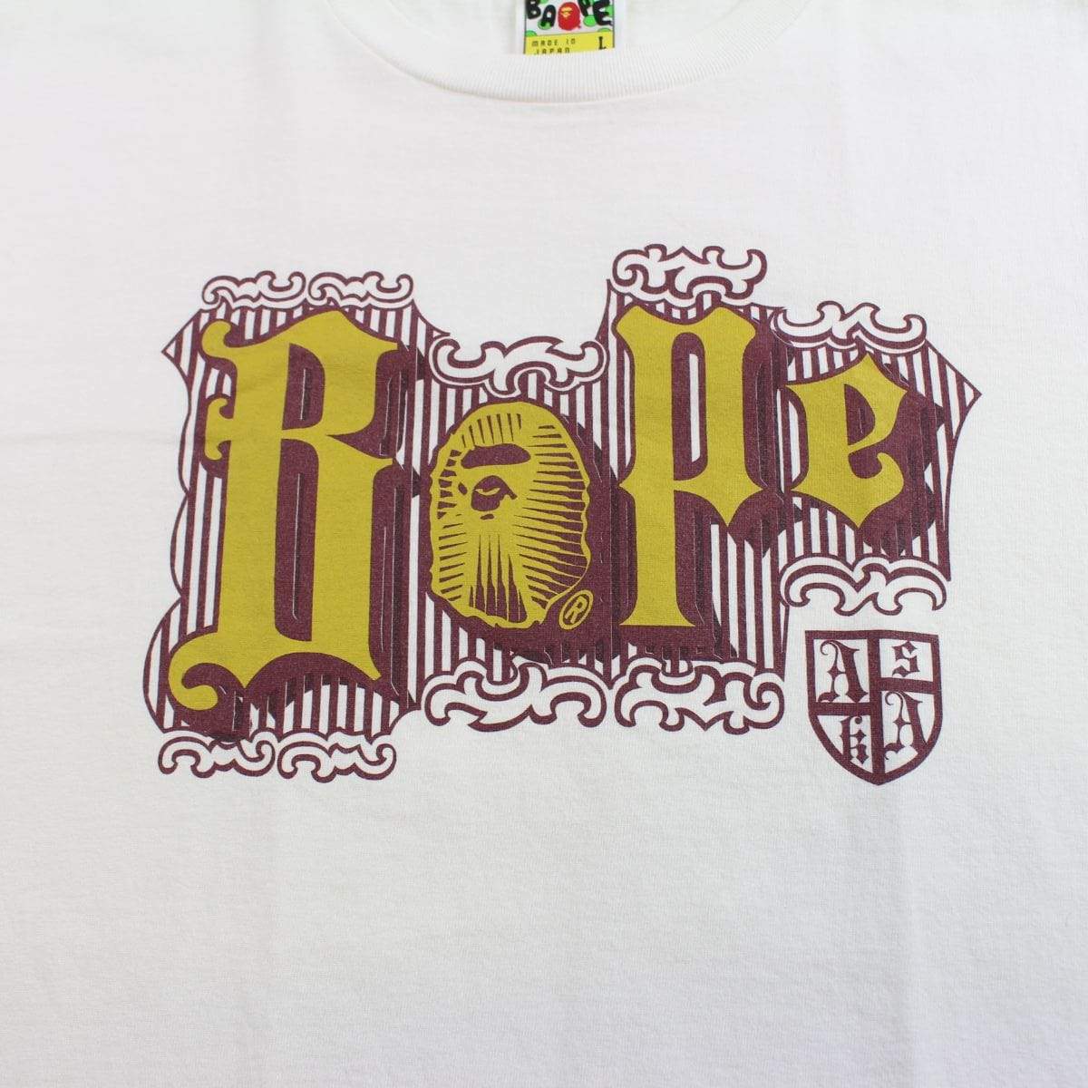 bape hogwarts text big ape tee white - SaruGeneral