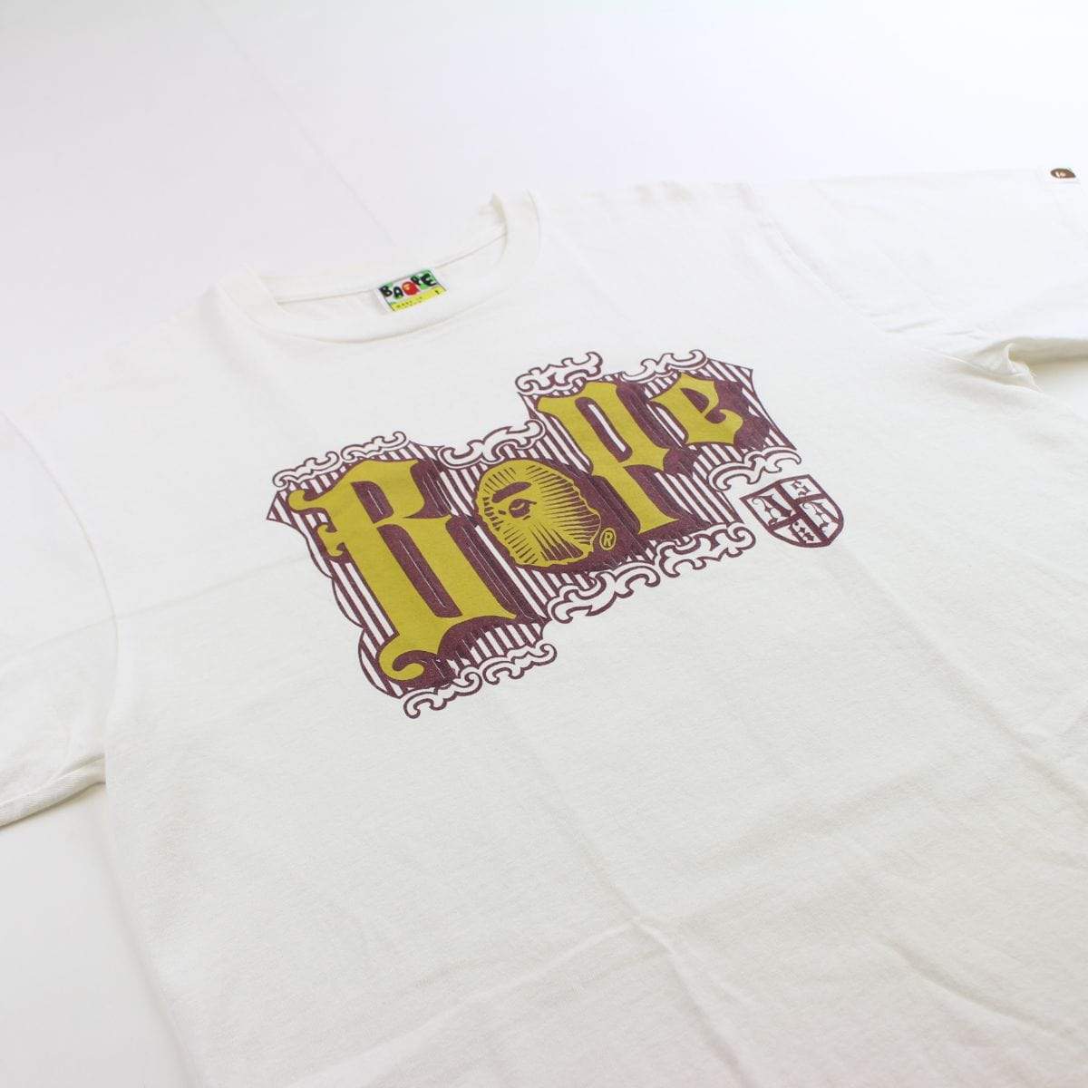 bape hogwarts text big ape tee white - SaruGeneral