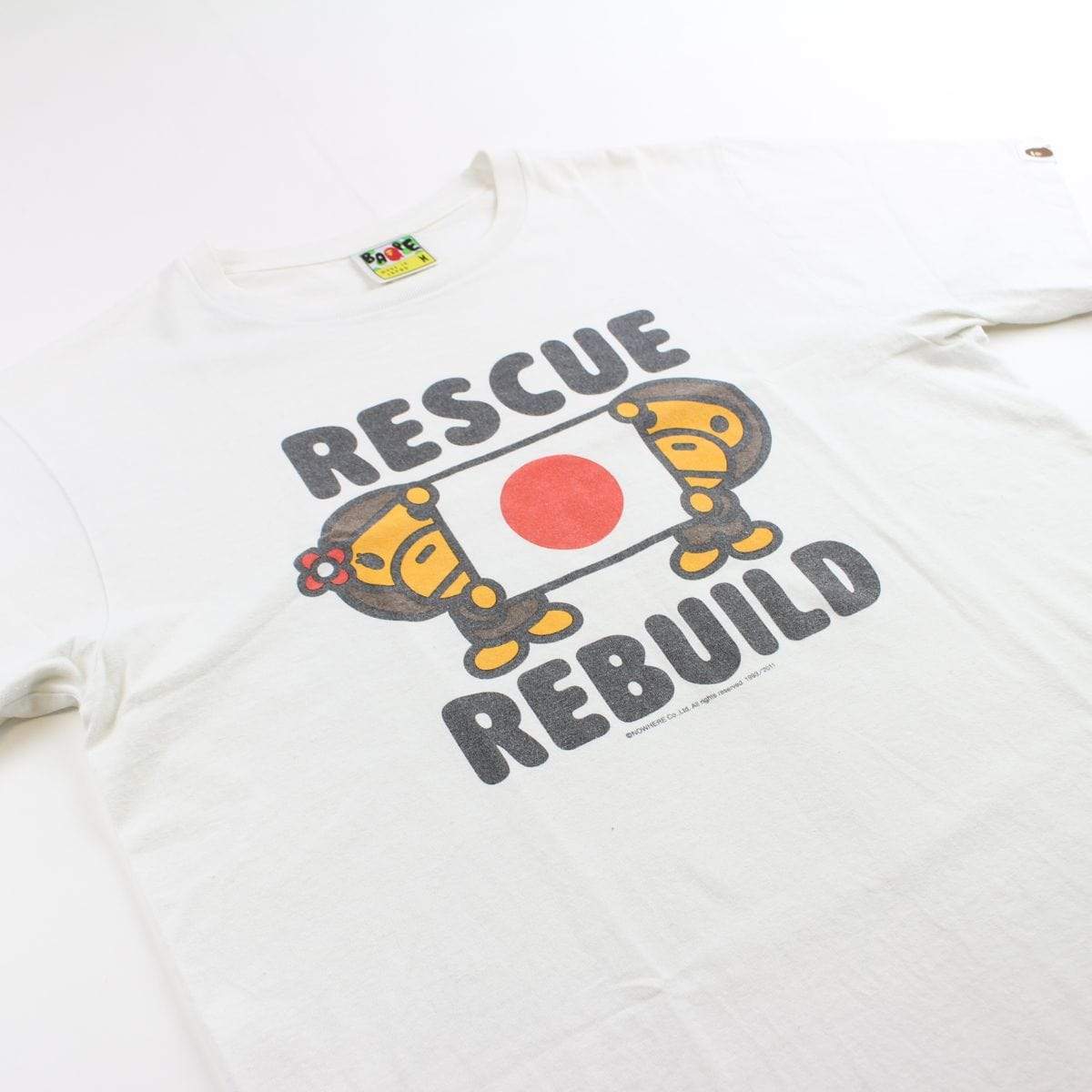 bape milo japan relief tee white - SaruGeneral