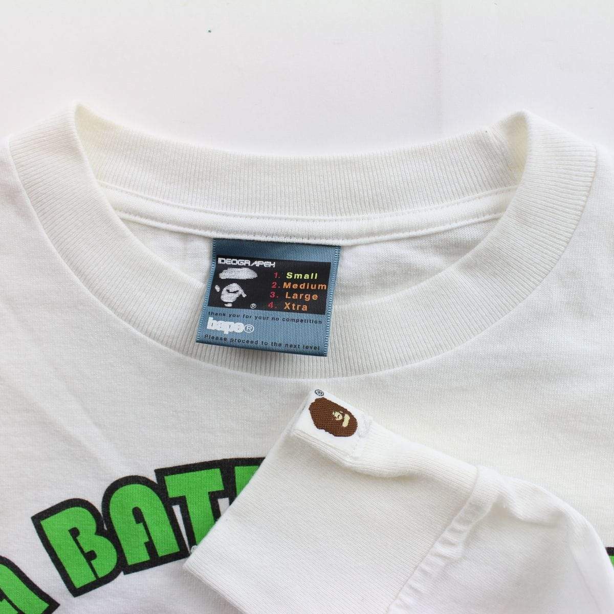 bape green red milo elf ls white - SaruGeneral