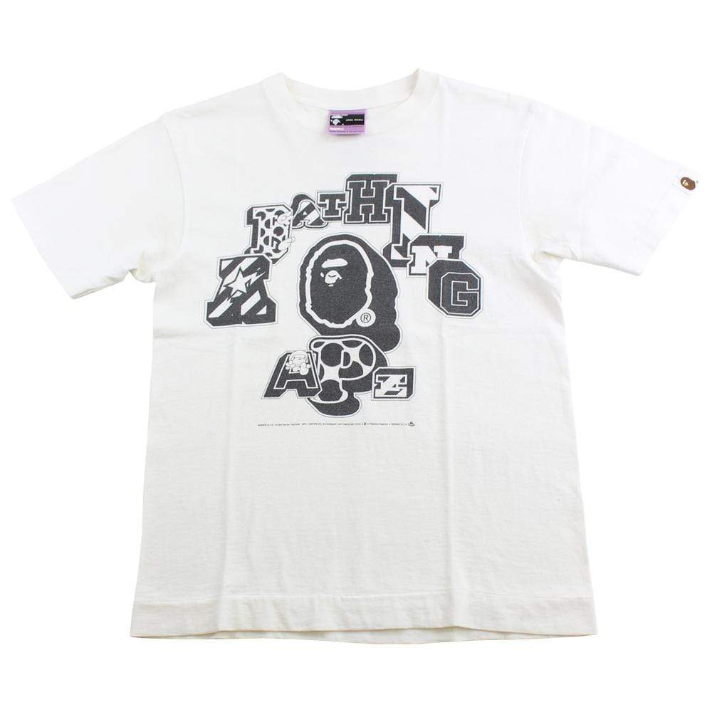 bape mad leopard college logo tee white - SaruGeneral