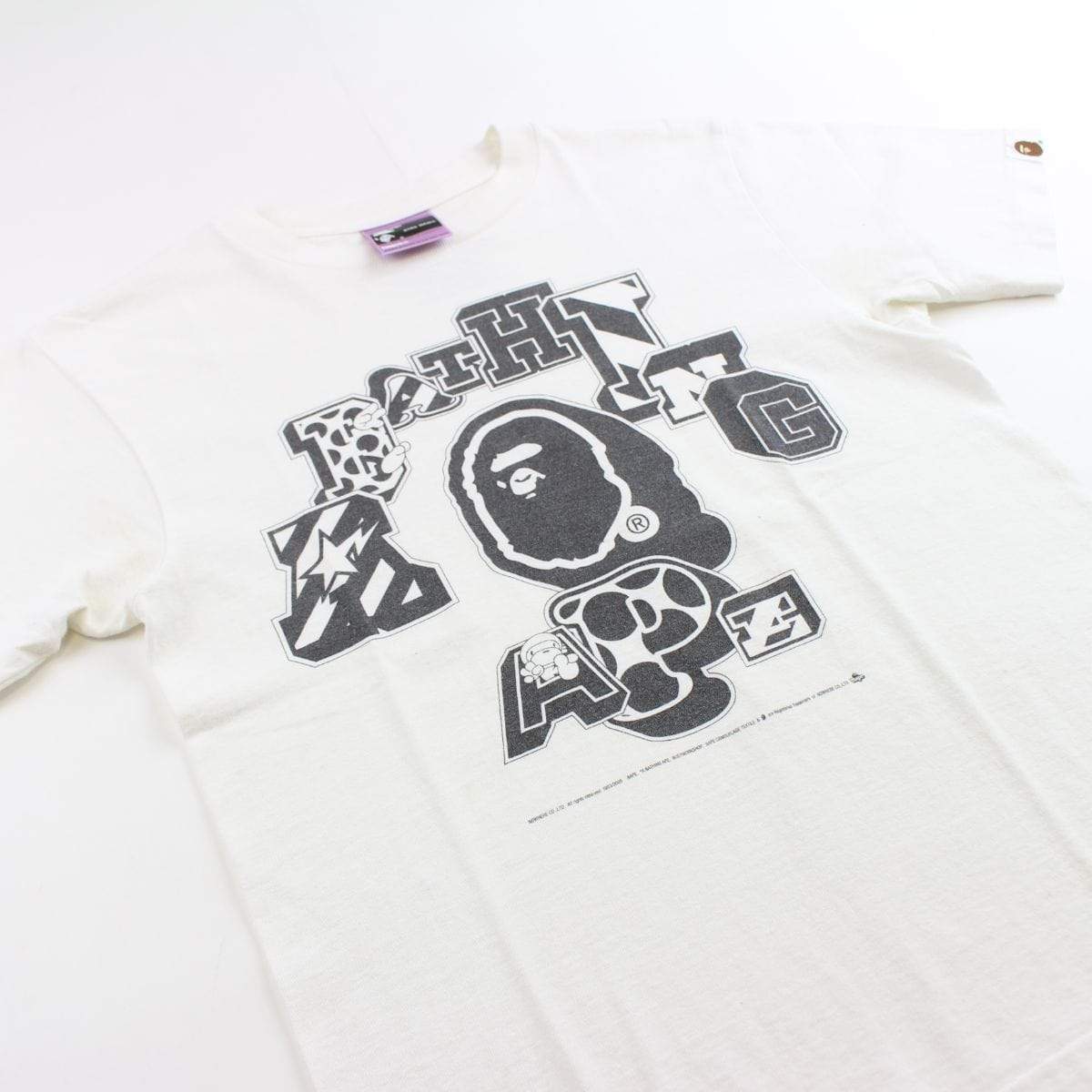bape mad leopard college logo tee white - SaruGeneral