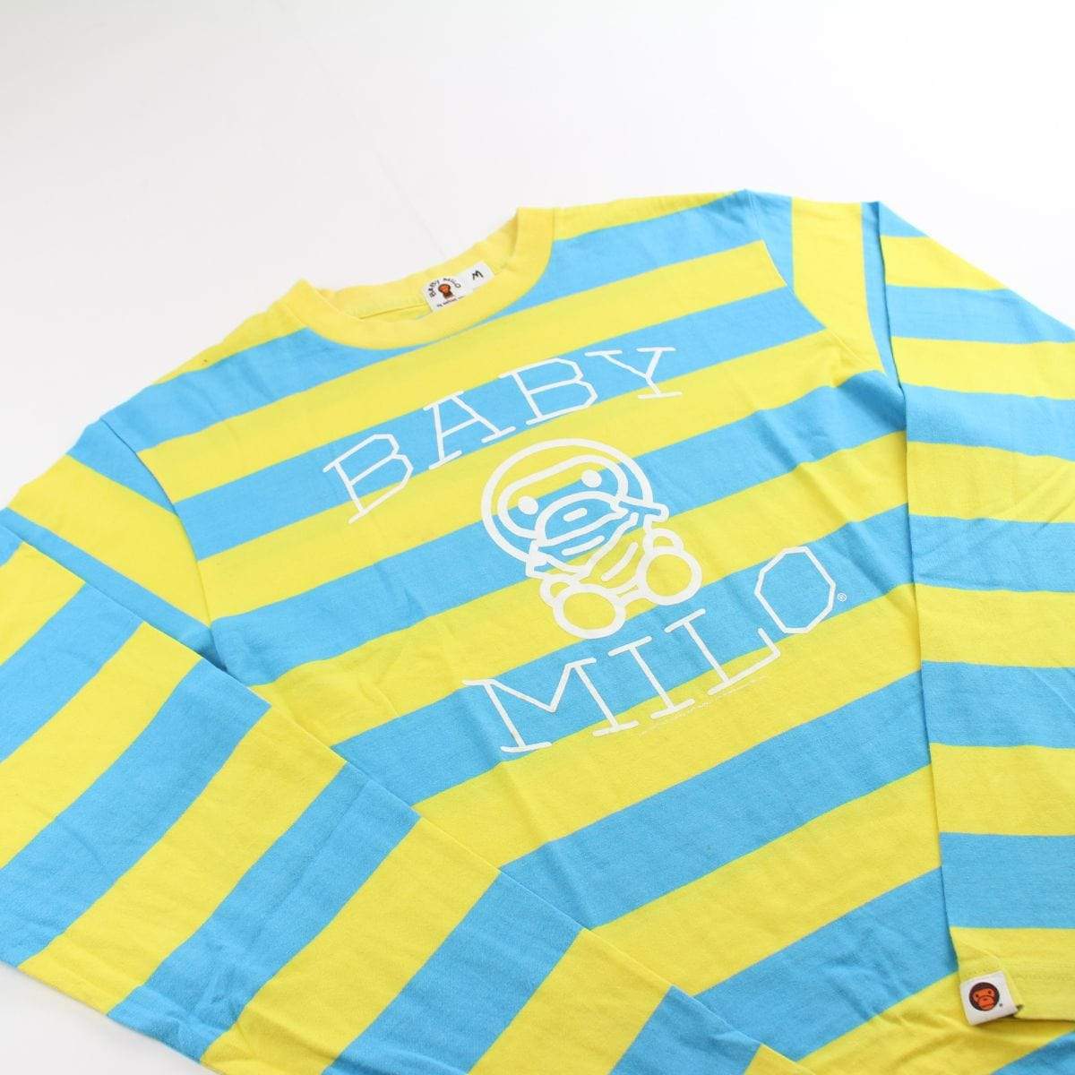 bape milo yellow blue stripe ls - SaruGeneral