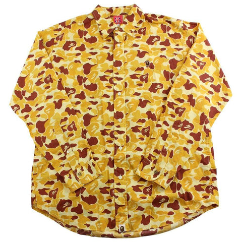 chemise camouflage orange BAPE ABC