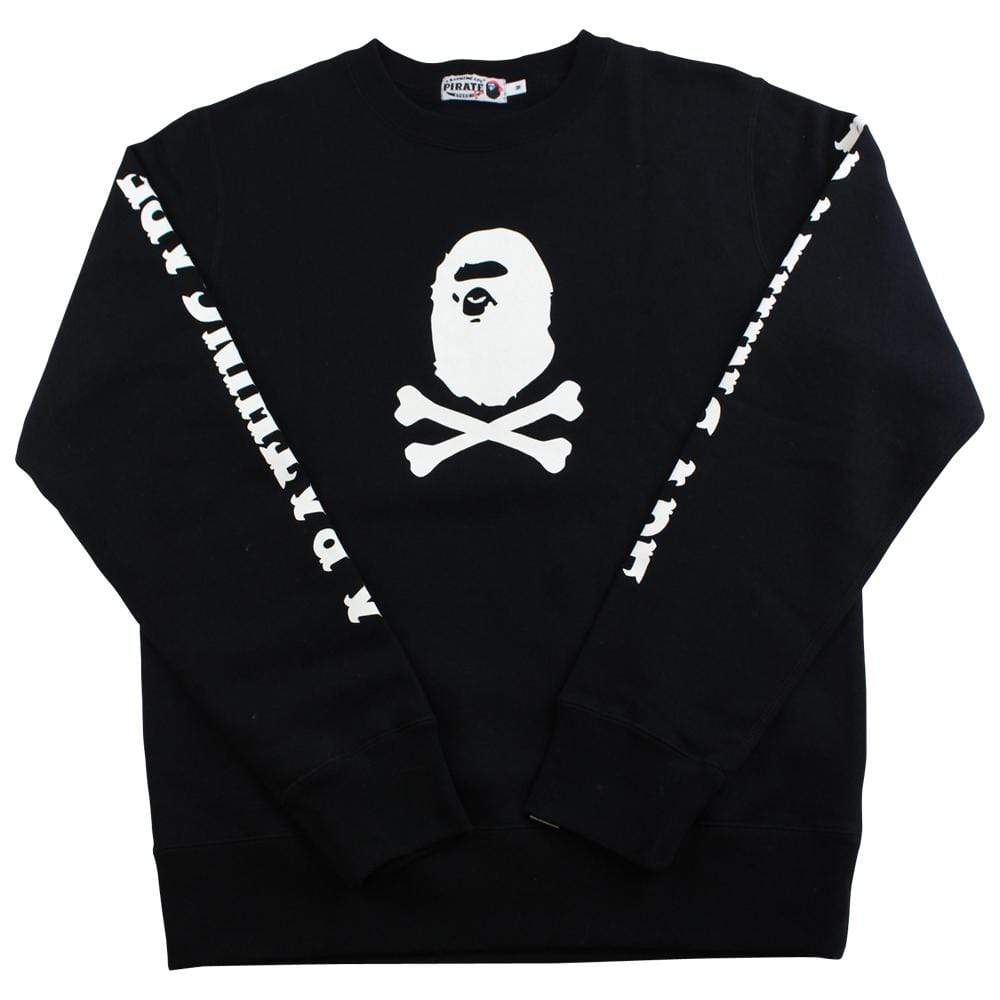 Bape pirate store crossbones crewneck black - SaruGeneral