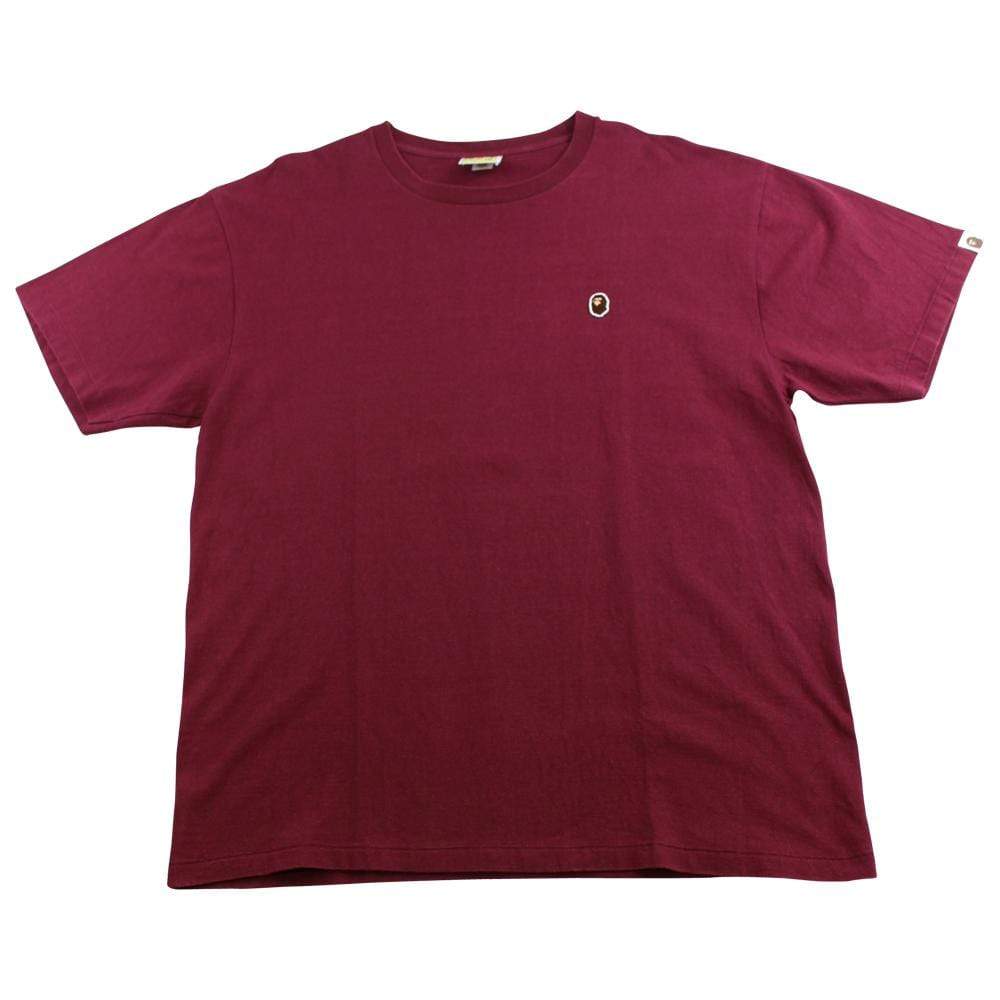Bape point head logo tee burgundy - SaruGeneral