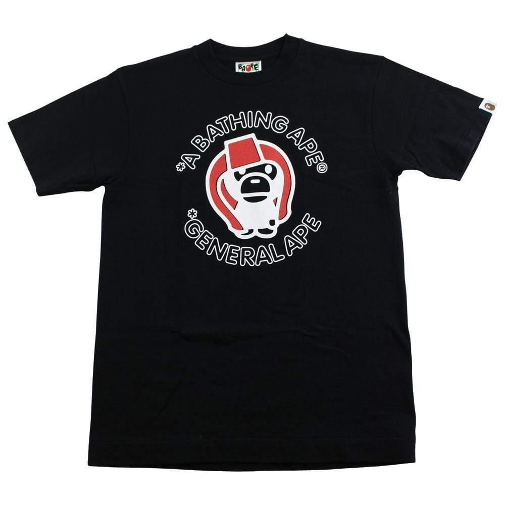 Bape baby milo generals red helmet tee black - SaruGeneral