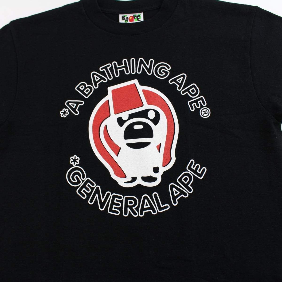 Bape baby milo generals red helmet tee black - SaruGeneral