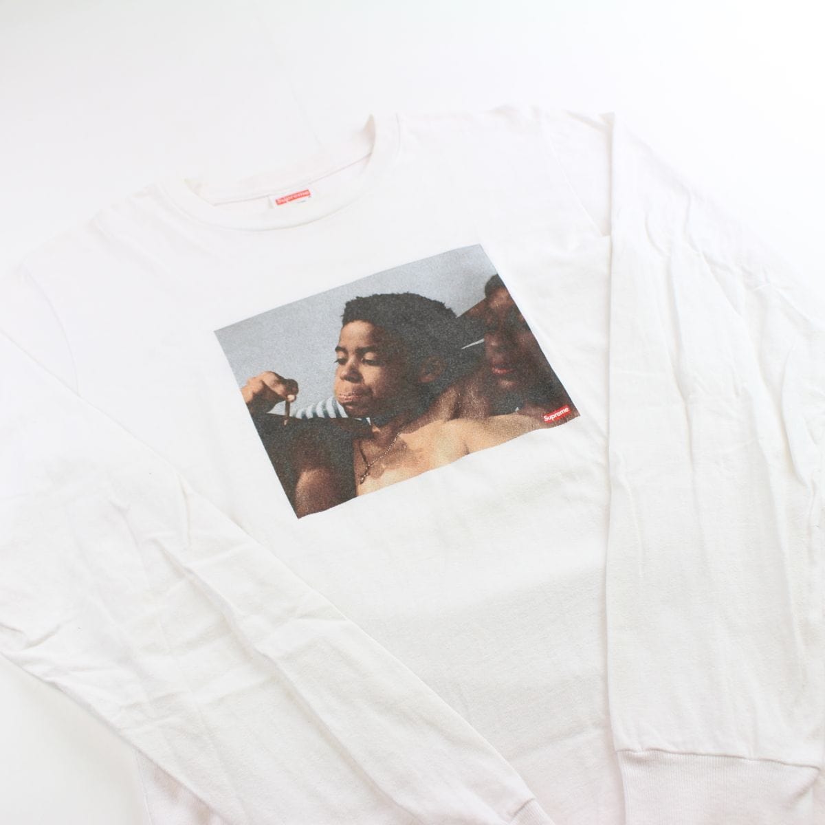 supreme x kids blunt ls white - SaruGeneral