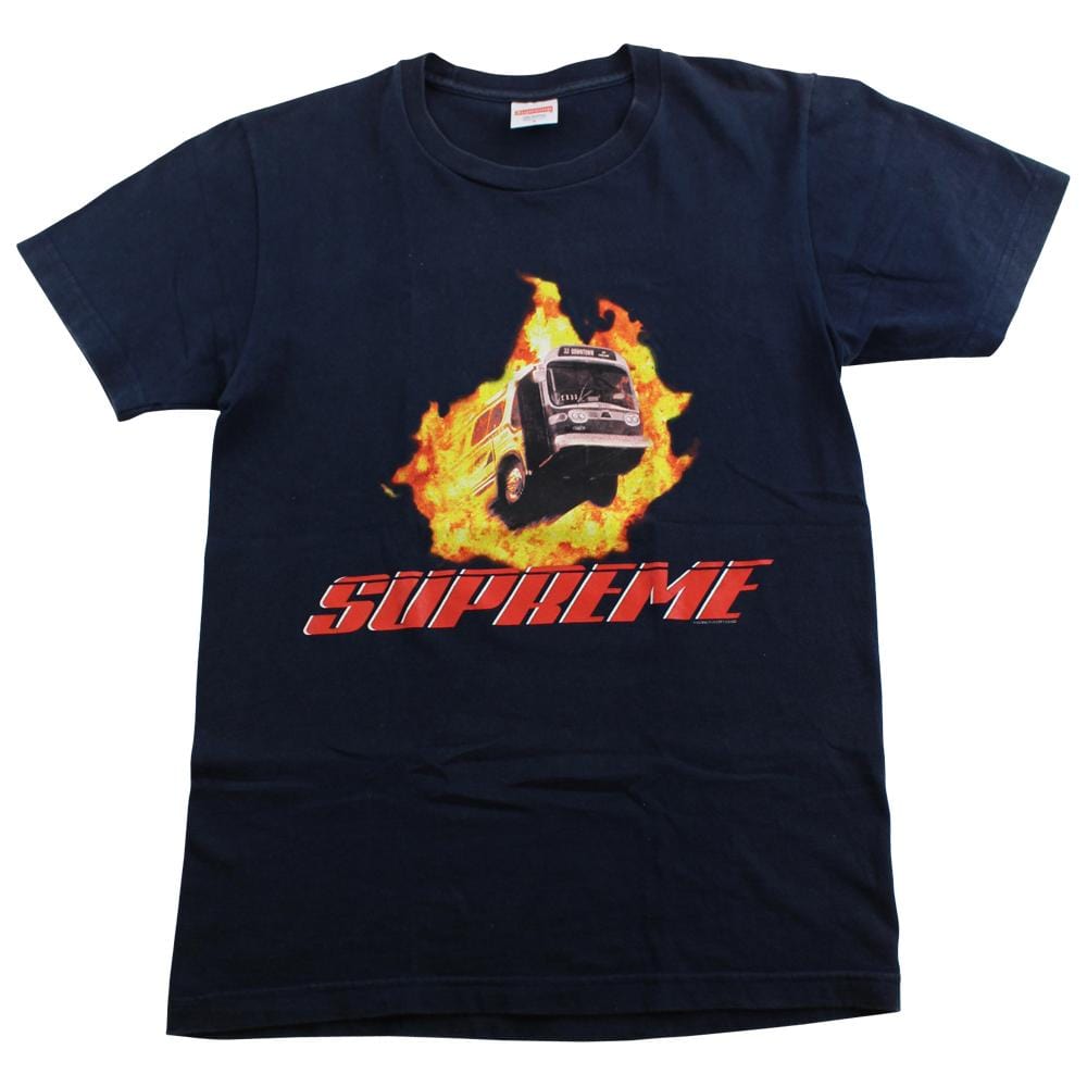 supreme flame bus tee navy - SaruGeneral