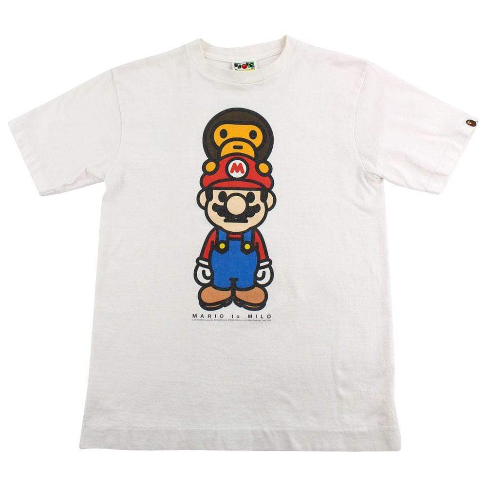 Bape x Super Mario Baby Milo Tee White - SaruGeneral