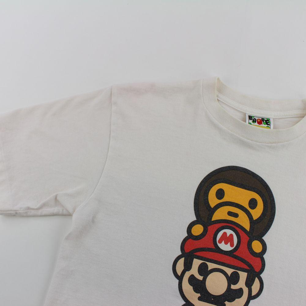Bape x Super Mario Baby Milo Tee White - SaruGeneral
