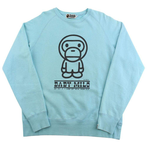 Pull ras du cou Bape Baby Milo bleu bébé