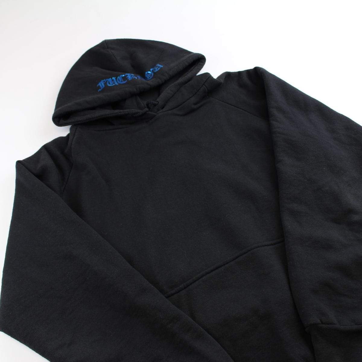 chrome hearts blue horseshoe hoodie black - SaruGeneral