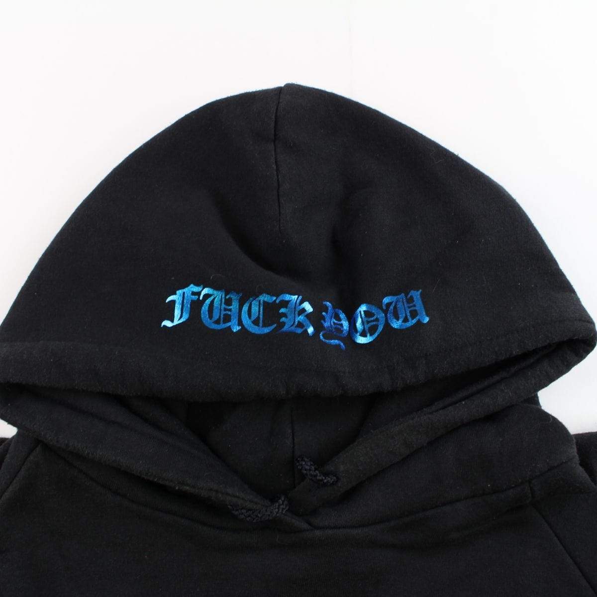 chrome hearts blue horseshoe hoodie black - SaruGeneral