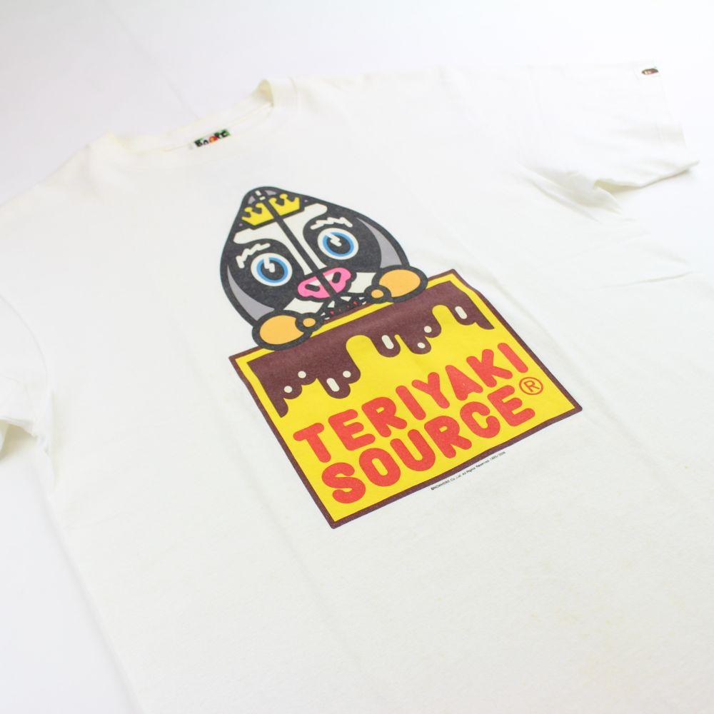 bape teriyaki source cow shark logo tee white - SaruGeneral
