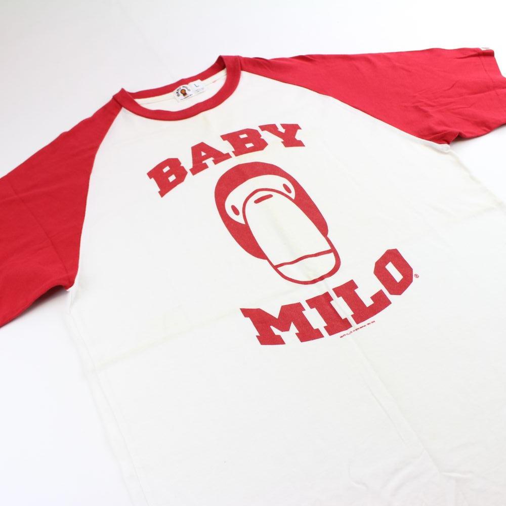 bape baby milo logo baseball SS Red - SaruGeneral