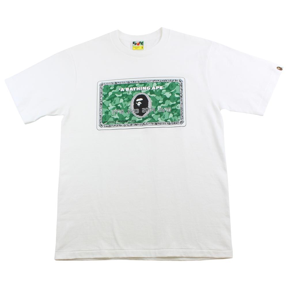 bape membership card logo tee white - SaruGeneral