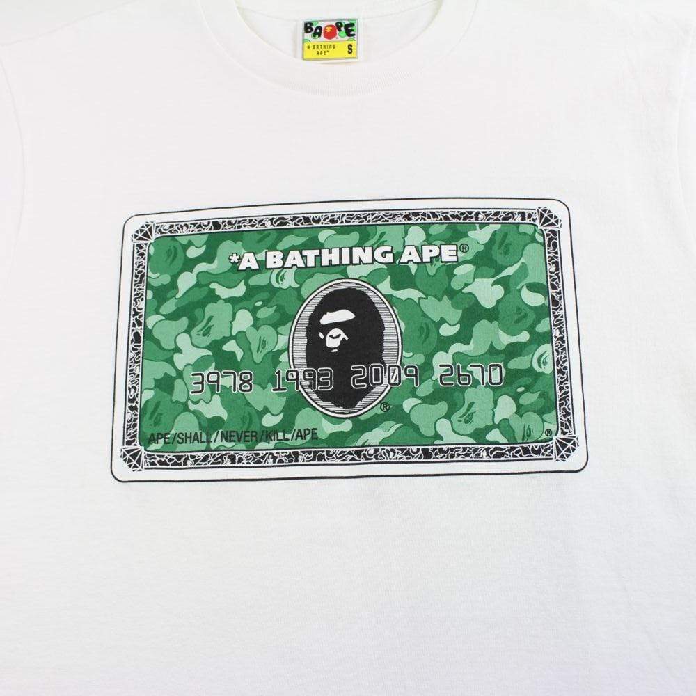 bape membership card logo tee white - SaruGeneral