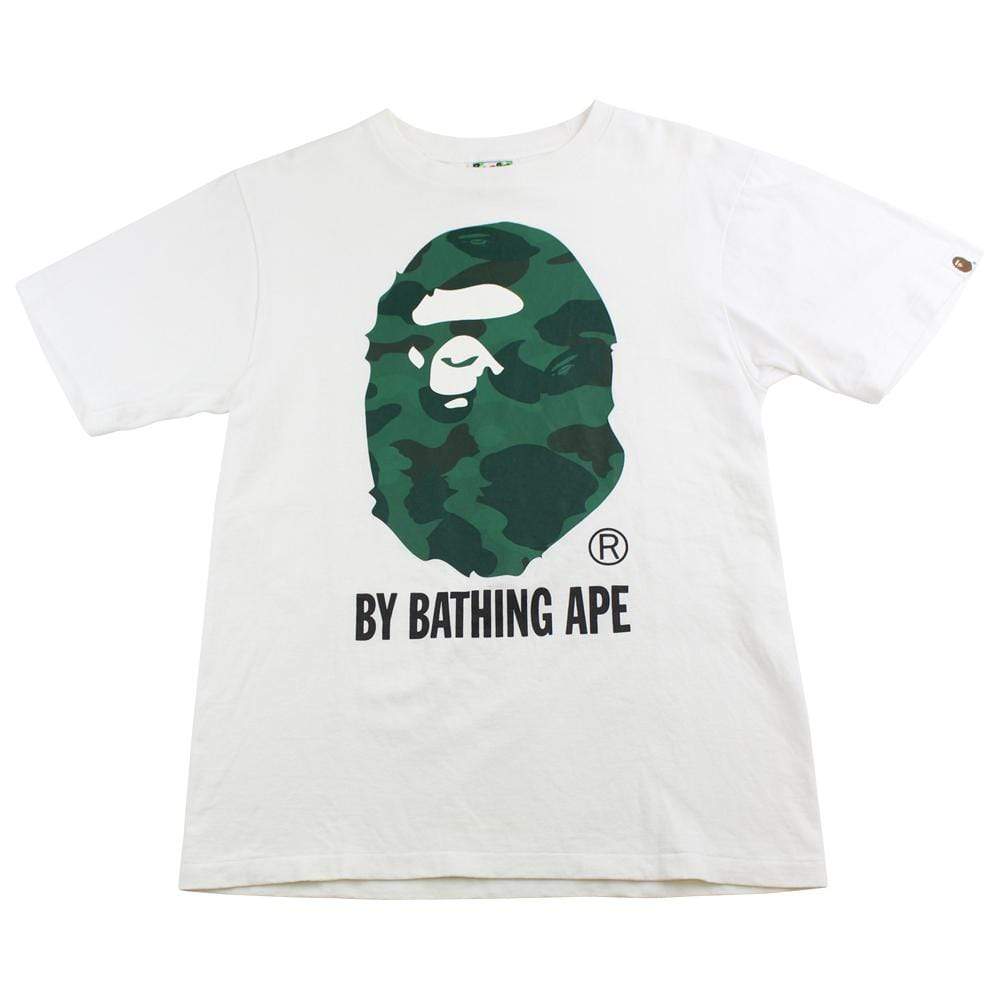 bape bottle green camo big ape tee white - SaruGeneral